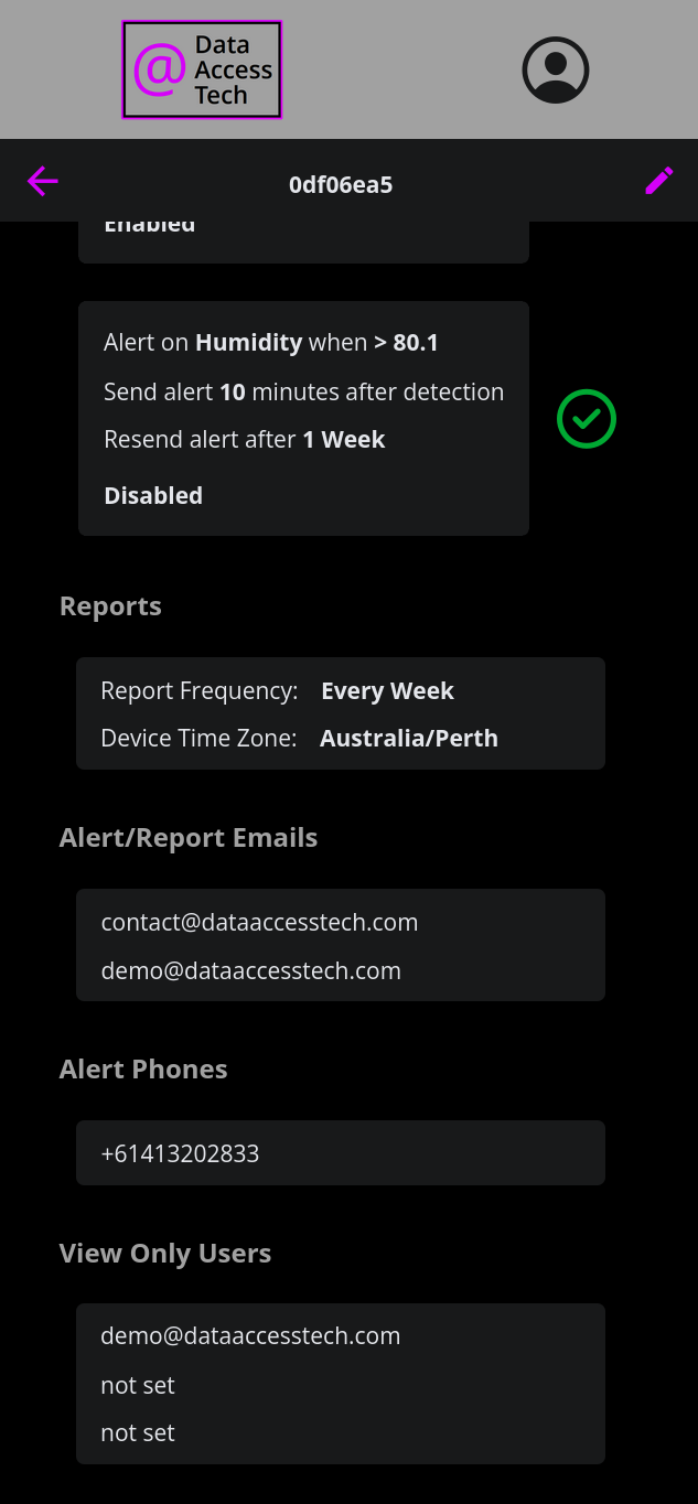 App Device List Page