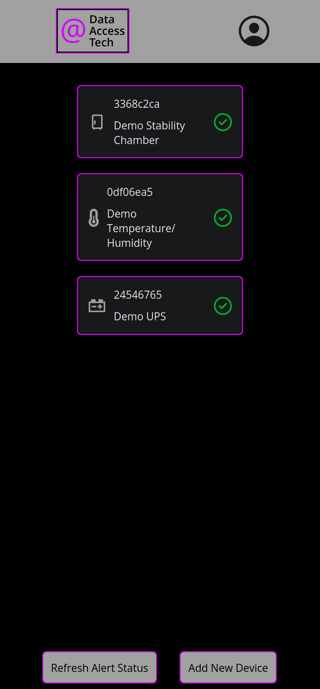App Device List Page