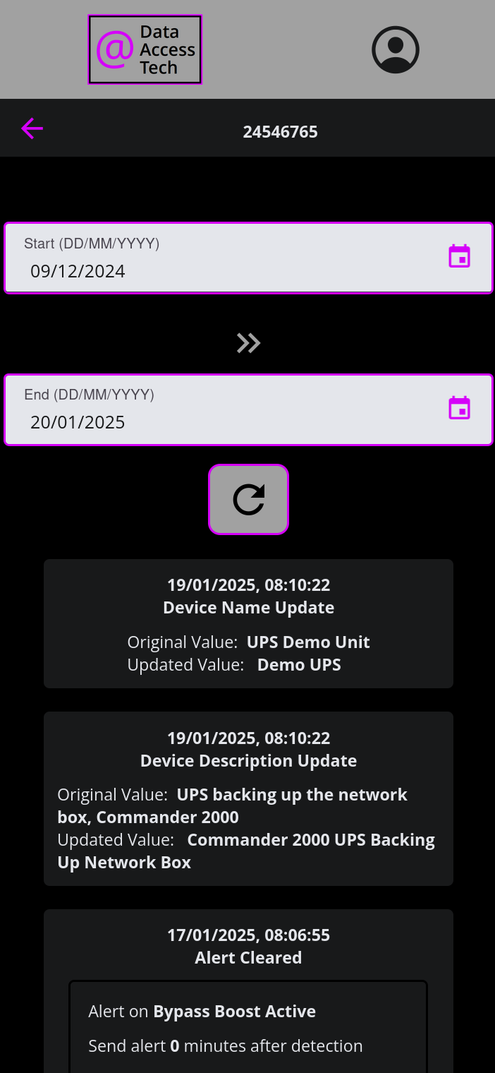 App Device List Page