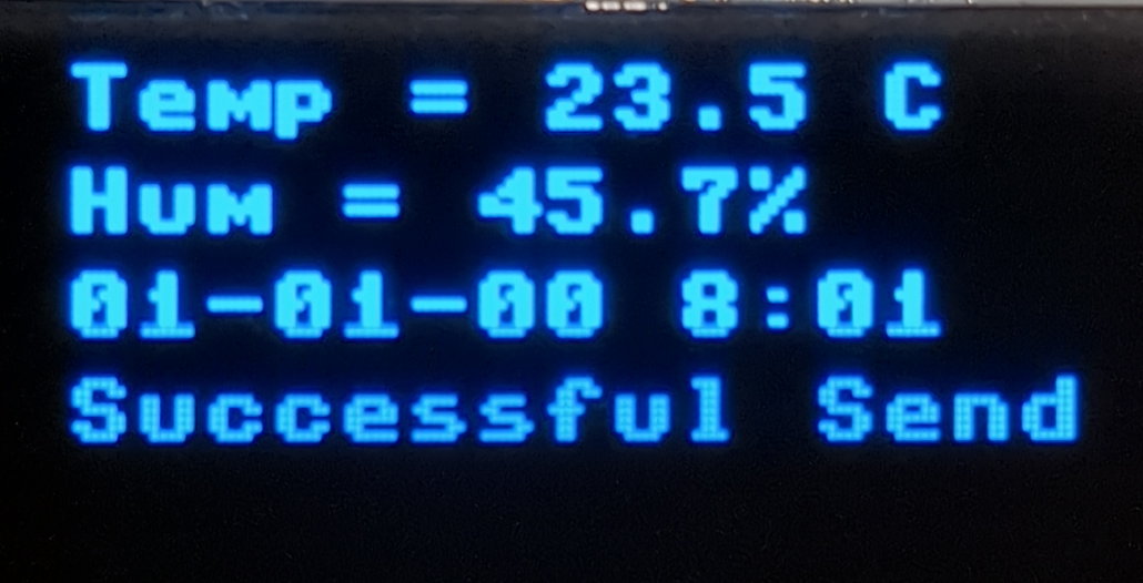 Picture showing the device operating sucessfully